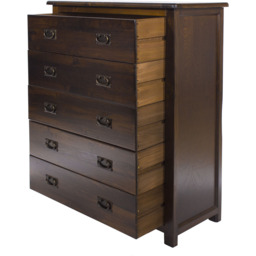 Core Products Boston 5 Drawer Chest of Drawers - Brown - Wilko - thumbnail 6
