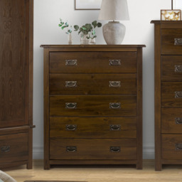 Core Products Boston 5 Drawer Chest of Drawers - Brown - Wilko - thumbnail 7