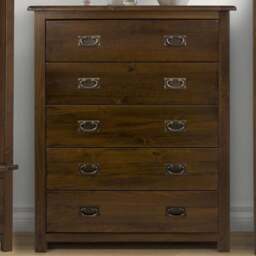 Core Products Boston 5 Drawer Chest of Drawers - Brown - Wilko - thumbnail 1