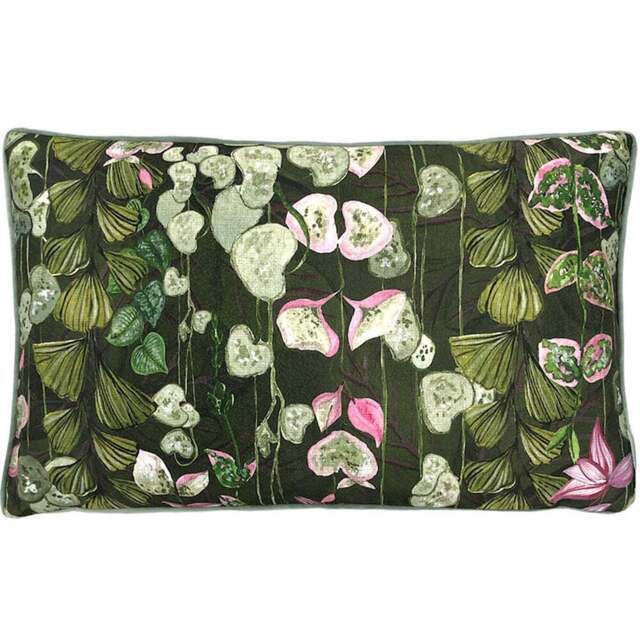 Paoletti Veadeiros Pink Rectangular Botanical Cushion - Size: 50 x 30 cm - Wilko - image 1