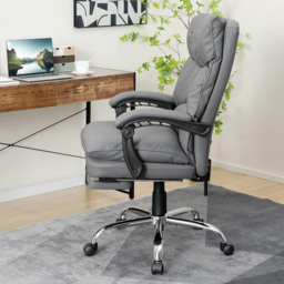 Costway Grey Ergonomic Adjustable High Back Rolling Computer Chair with Footrest - Size: 79 x 57 x 39cm - Wilko - thumbnail 5