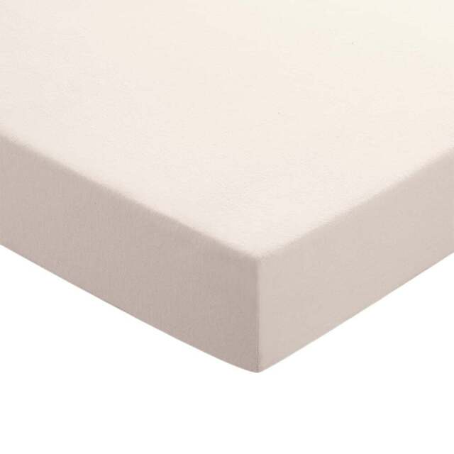 Helena Springfield Super King Size Ivory Brushed Cotton Fitted Bed Sheet - Wilko - image 1