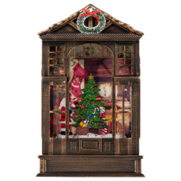 Traditional Glitter House Scene Multicolour - Wilko - thumbnail 3