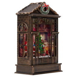 Traditional Glitter House Scene Multicolour - Wilko - thumbnail 4