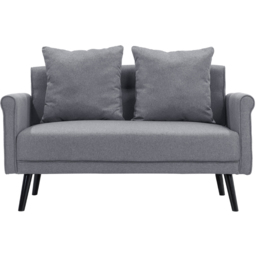 Living and Home 2 Seater Grey Loveseat Sofa - Yellow - Wilko - thumbnail 4