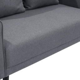 Living and Home 2 Seater Grey Loveseat Sofa - Yellow - Wilko - thumbnail 6