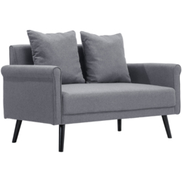 Living and Home 2 Seater Grey Loveseat Sofa - Yellow - Wilko - thumbnail 3