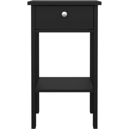 Florence Madrid Single Drawer Matt Black Bedside Table - Furniture To Go - Wilko - thumbnail 4
