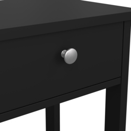 Florence Madrid Single Drawer Matt Black Bedside Table - Furniture To Go - Wilko - thumbnail 7