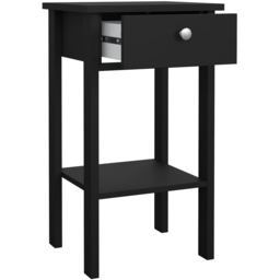 Florence Madrid Single Drawer Matt Black Bedside Table - Furniture To Go - Wilko - thumbnail 6
