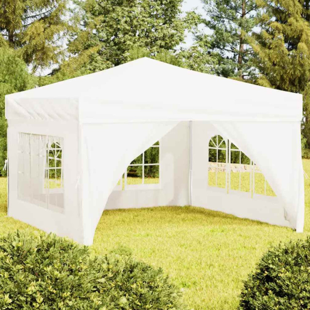 vidaXL 3 x 3m White Foldable Party Tent with Sidewalls - Wilko - image 1