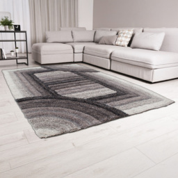 DS Living Trellis Charcoal Ultra Plush Rug 160 x 230cm - Grey - Wilko - thumbnail 3
