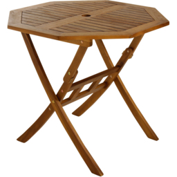 Charles Bentley Acacia 4 Seater Octagonal Dining Set - Brown - Wilko - thumbnail 6