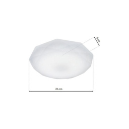 Milagro Hex White LED Ceiling Lamp 230V - Size: 29 x 29 x 8cm - Wilko - thumbnail 7