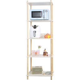 FurnitureHMD 5 Shelf Natural and White Bookcase - Wilko - thumbnail 3