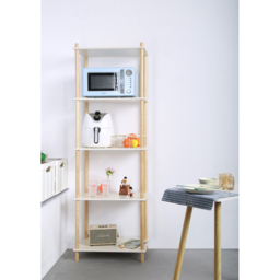 FurnitureHMD 5 Shelf Natural and White Bookcase - Wilko - thumbnail 4