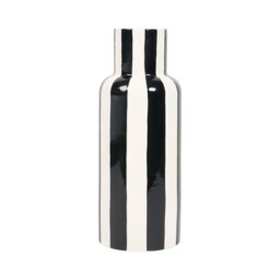 Ceramic Stripe VaseMonochrome - Wilko