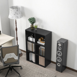 Portland 6 Storage Shelf Black Bookcase - Size: 6 Shelf - Wilko - thumbnail 4