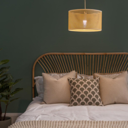 ValueLights Reni Wicker Medium Drum Ceiling Lamp Shade 35cm - Size: 35 x 20 x 35cm - Cream - Wilko - thumbnail 7