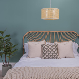 ValueLights Reni Wicker Medium Drum Ceiling Lamp Shade 35cm - Size: 35 x 20 x 35cm - Cream - Wilko - thumbnail 4