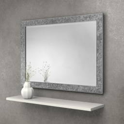 Julian Bowen Staccato Fragment Wall Mirror - Size: 110 x 80cm - Silver - Wilko - thumbnail 3