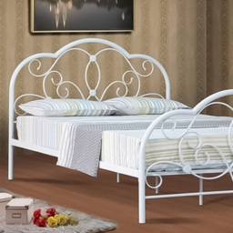 Brooklyn Double White French Metal Bed Frame - Wilko - thumbnail 3