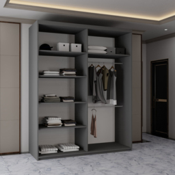 Sliding Wardrobes 4U 2 Sliding Door Grey Modern Full Length Mirrored Wardrobe 180cm - Size: 2 Door - Wilko - thumbnail 5
