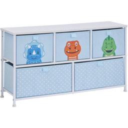 Liberty House Toys 5 Drawer Dinosaur Kids Storage Chest - Size: 55 x 100 x 30cm - Wilko - thumbnail 3