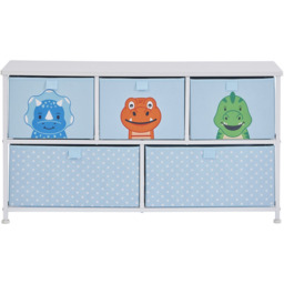 Liberty House Toys 5 Drawer Dinosaur Kids Storage Chest - Size: 55 x 100 x 30cm - Wilko - thumbnail 4