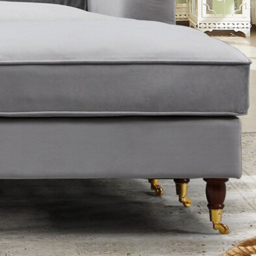 Woodbury 3 Seater Grey Velvet Reversible Corner Sofa - Artemis Home - Wilko - thumbnail 4