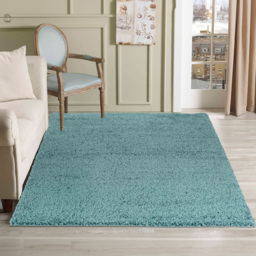 Desire Rugs Oxford Duck Egg Plain Shaggy Rug 200 x 290cm - Duckegg - Wilko - thumbnail 3