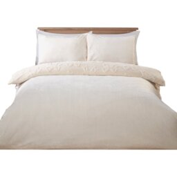 Bow Faux Fur Duvet Set Ivory King - Wilko - thumbnail 3