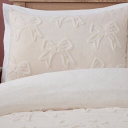 Bow Faux Fur Duvet Set Ivory King - Wilko - thumbnail 7