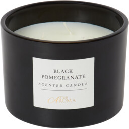 Black Pomegranate Candle - Black - True Aroma - Wilko - thumbnail 3