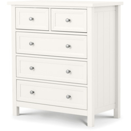 Julian Bowen Maine 5 Drawer Surf White Chest of Drawers - Wilko - thumbnail 3