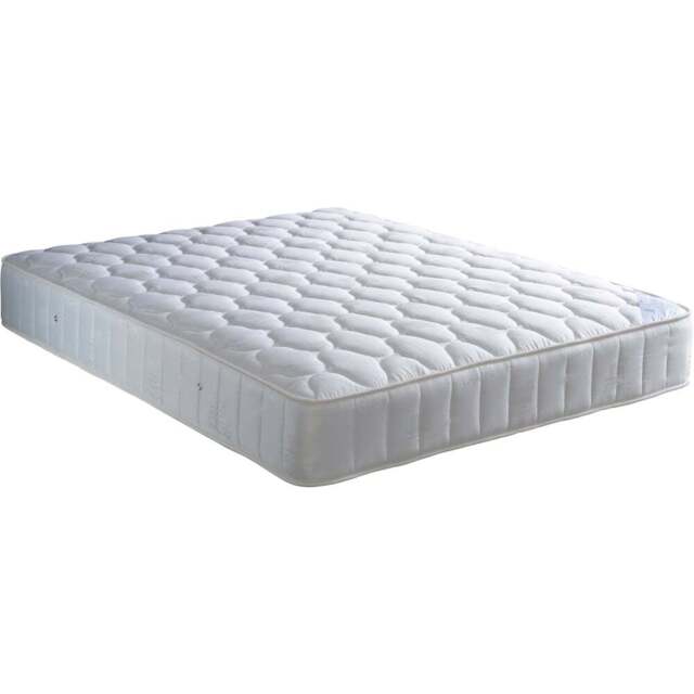 Queen Ortho King Size Coil Sprung Semi Orthopaedic Mattress - White - Bedmaster - Wilko - image 1