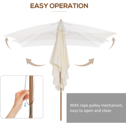 Outsunny Cream Parasol 3m - Wilko - thumbnail 6