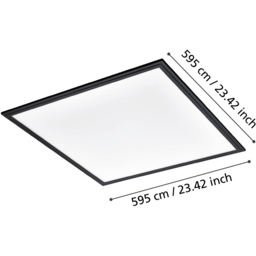 EGLO Salobrena Black LED Ceiling - Size: 59.5 x 59.5 x 5cm - Wilko - thumbnail 6