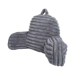 Ribbed Faux Fur Cuddle Chair Grey - Size: 85 x 43 x 40 cm - Divante - Wilko - thumbnail 4