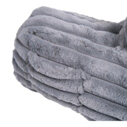 Ribbed Faux Fur Cuddle Chair Grey - Size: 85 x 43 x 40 cm - Divante - Wilko - thumbnail 6