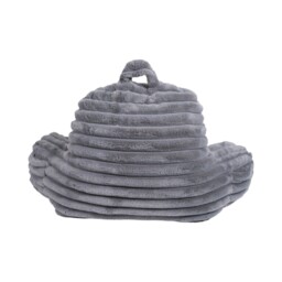 Ribbed Faux Fur Cuddle Chair Grey - Size: 85 x 43 x 40 cm - Divante - Wilko - thumbnail 5