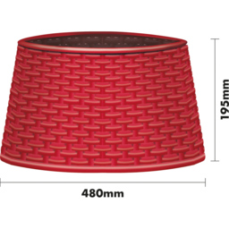 St Helens Red Rattan Christmas Tree Skirt - Size: 95 x 610 x 610cm - Wilko - thumbnail 6
