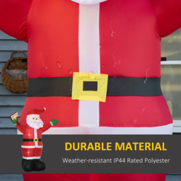 Everglow Light Red Inflatable Christmas Santa Claus 8ft - Wilko - thumbnail 6