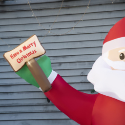 Everglow Light Red Inflatable Christmas Santa Claus 8ft - Wilko - thumbnail 4