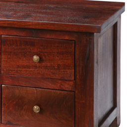 Brooklyn Esma 4 Drawer 2 Shelf Dark Mango TV Unit - Brown - Wilko - thumbnail 4