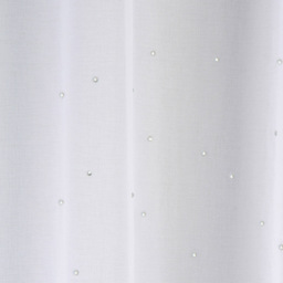 White Jewel Panel Voile Curtain 137 x 140cm - Size: W 137 x D 140cm - Wilko - thumbnail 4