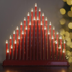 Marco Paul 33 LED Red Candle Bridge - Size: 32 x 34 x 8cm - Wilko - thumbnail 4