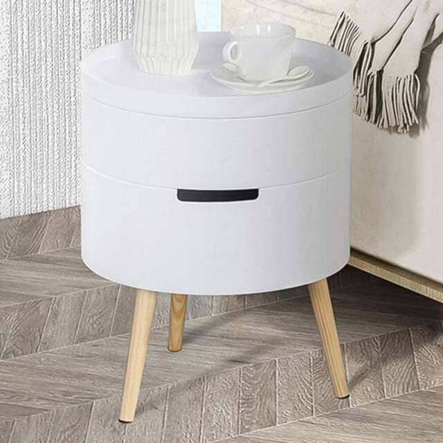Portland 3 Tier White Side Table - Size: 38 x 38 x 48cm - Wilko - image 1