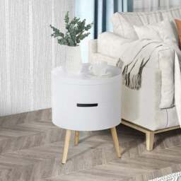 Portland 3 Tier White Side Table - Size: 38 x 38 x 48cm - Wilko - thumbnail 4
