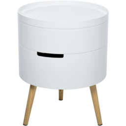 Portland 3 Tier White Side Table - Size: 38 x 38 x 48cm - Wilko - thumbnail 3